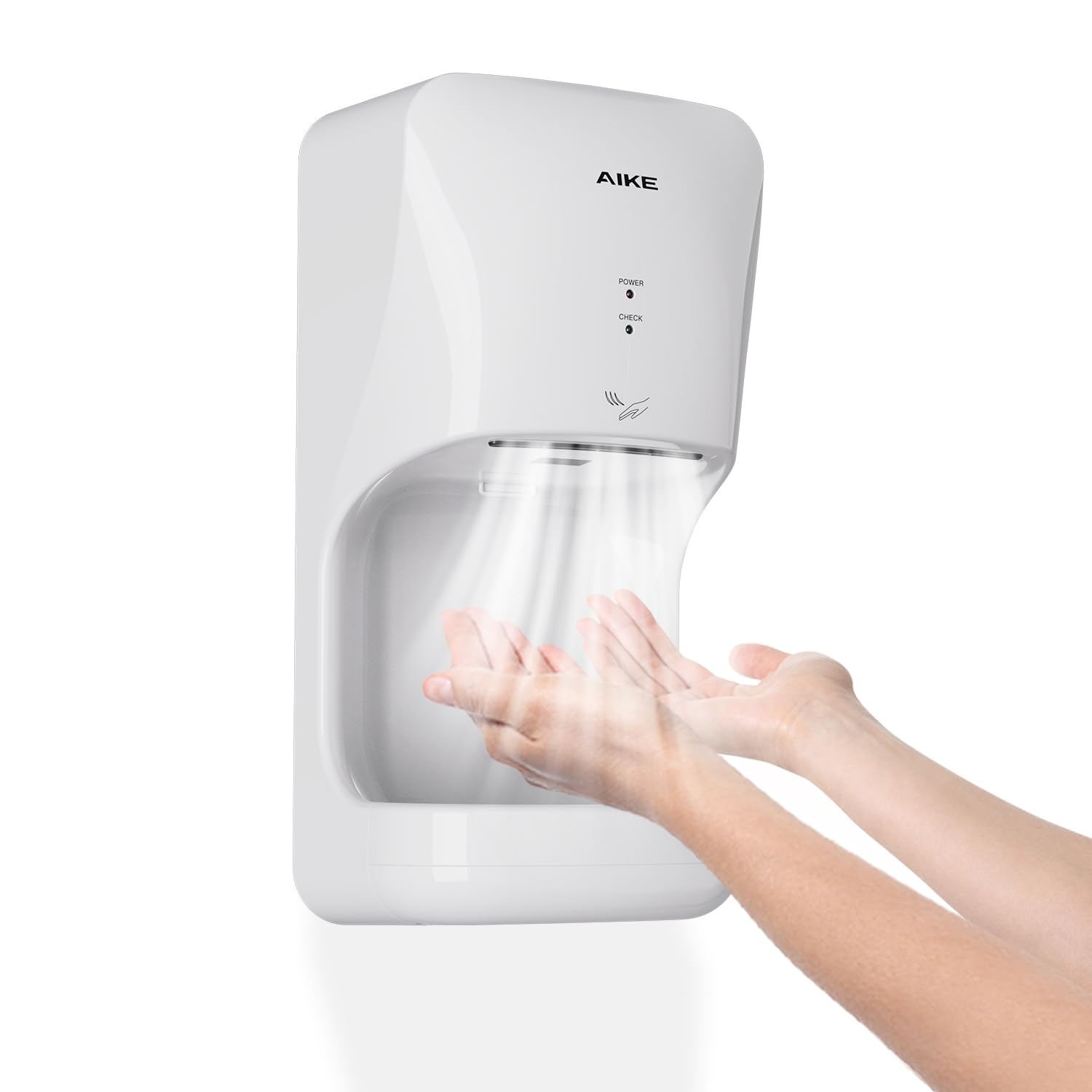 AIKE Wall-Mounted Automatic Jet Hand Dryer With Drain Tray