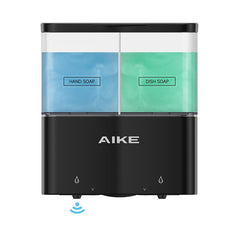 AIKE 2 Chambers Automatic Soap Dispenser Wall Mount Shower Gel Dispenser IPX7 Waterproof , AK1902