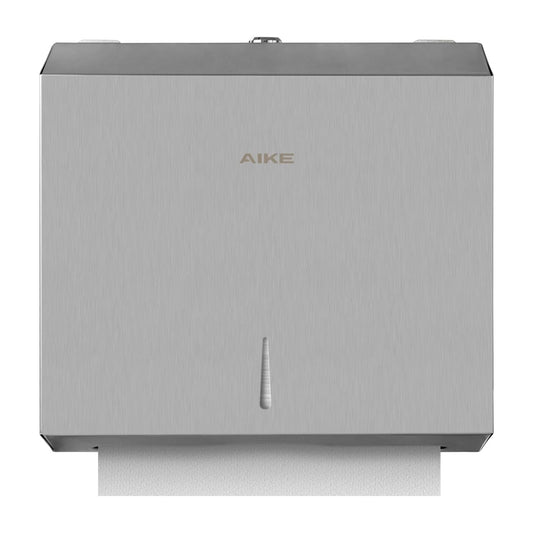 AIKE 250 Sheets Stainless Steel Commercial Wall Mount Paper Towel Dispenser with Lock,Model AK5180