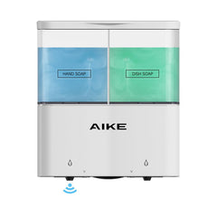 AIKE 2 Chambers Automatic Soap Dispenser Wall Mount Shower Gel Dispenser IPX7 Waterproof , AK1902